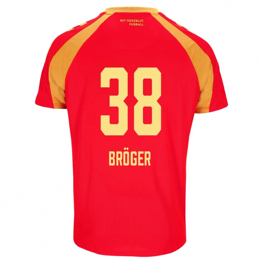 Danxen Dámské Bennit Bröger #38 Červená Oranžová Černá Daleko Hráčské Dresy 2026/27 Dres