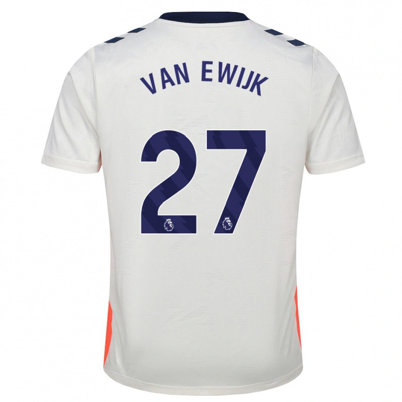 Danxen Dámské Milan Van Ewijk #27 Bílá Oranžová Královská Modrá Daleko Hráčské Dresy 2026/27 Dres