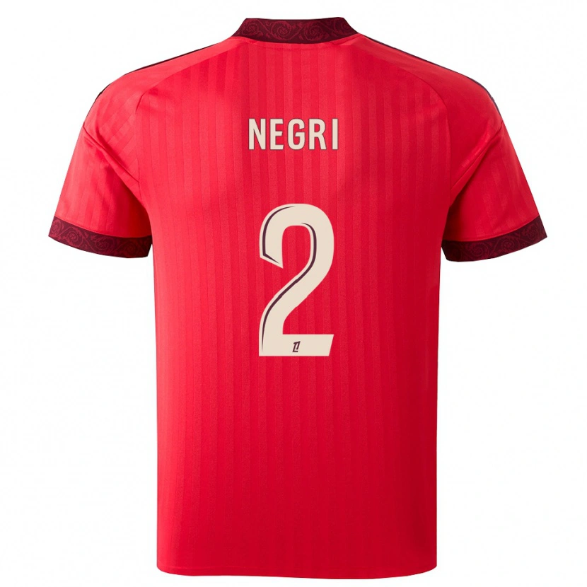 Danxen Dámské Kylian Negri #2 Vínová Červená Bílá Daleko Hráčské Dresy 2026/27 Dres