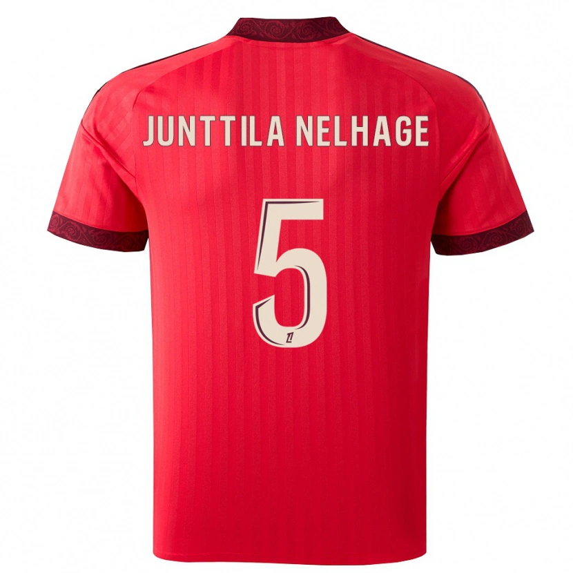 Danxen Dámské Elma Junttila Nelhage #5 Vínová Červená Bílá Daleko Hráčské Dresy 2026/27 Dres
