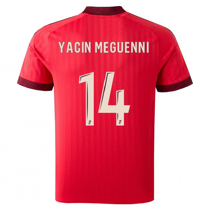 Danxen Dámské Mohamed Yacin Meguenni #14 Vínová Červená Bílá Daleko Hráčské Dresy 2026/27 Dres