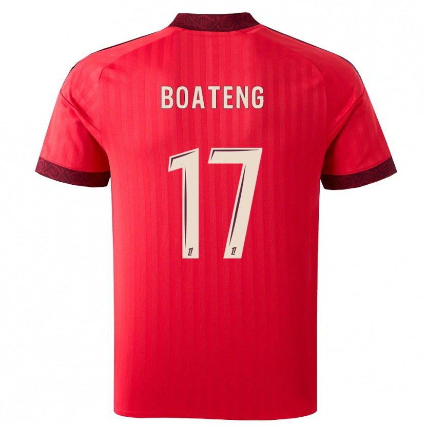 Danxen Dámské Jerome Boateng #17 Vínová Červená Bílá Daleko Hráčské Dresy 2026/27 Dres