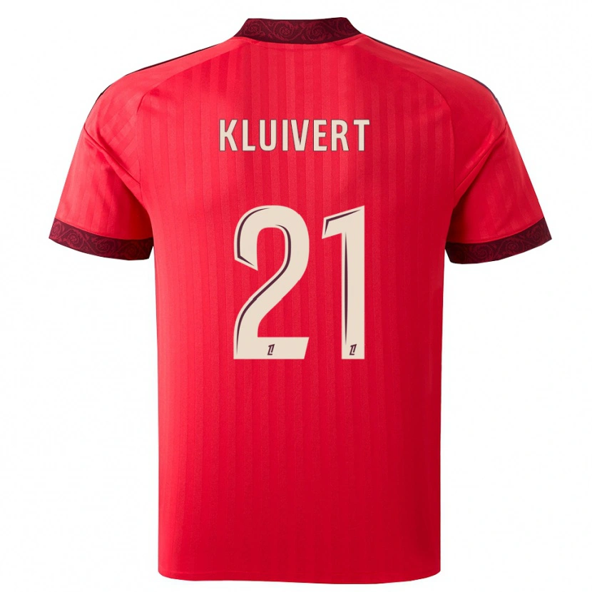 Danxen Dámské Ruben Kluivert #21 Vínová Červená Bílá Daleko Hráčské Dresy 2026/27 Dres