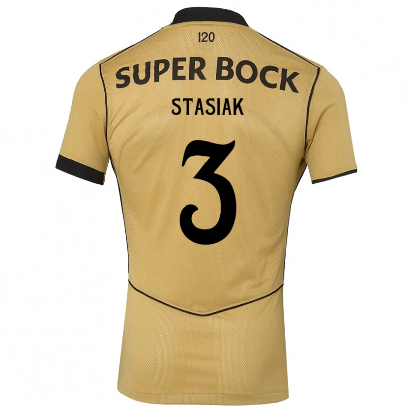Danxen Dámské Jakub Stasiak #3 Zlatavě Rudá Černá Daleko Hráčské Dresy 2026/27 Dres