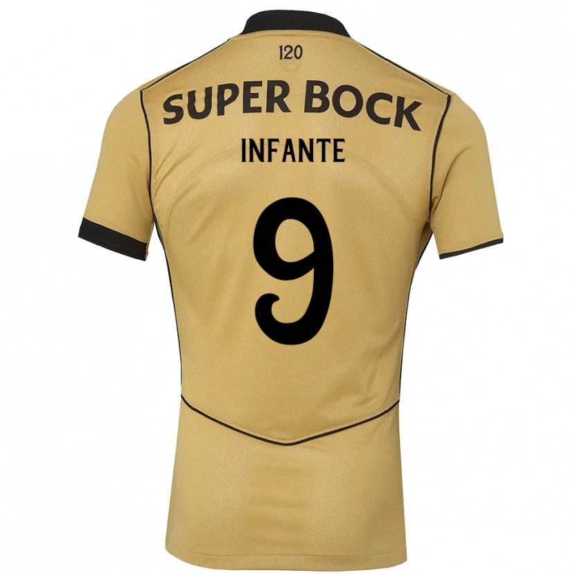 Danxen Dámské João Infante #9 Zlatavě Rudá Černá Daleko Hráčské Dresy 2026/27 Dres