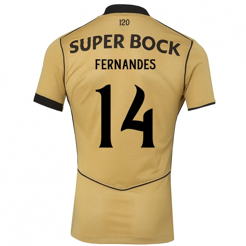Danxen Dámské Santiago Fernandes #14 Zlatavě Rudá Černá Daleko Hráčské Dresy 2026/27 Dres