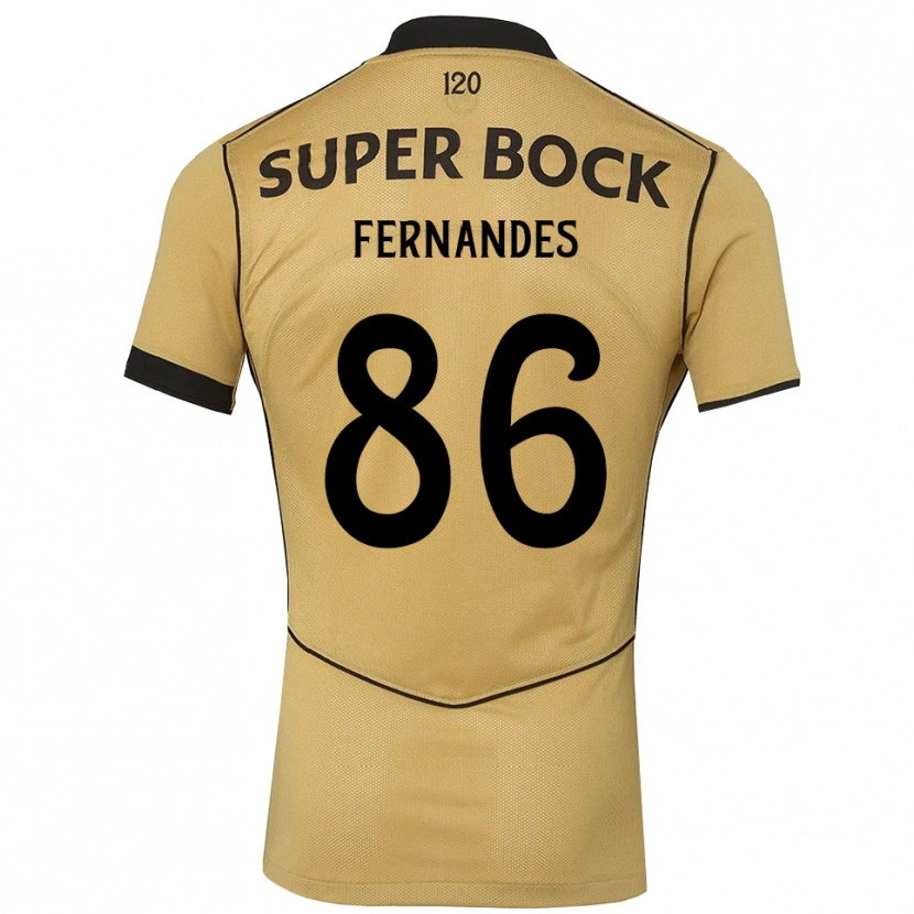 Danxen Dámské Emanuel Fernandes #86 Zlatavě Rudá Černá Daleko Hráčské Dresy 2026/27 Dres