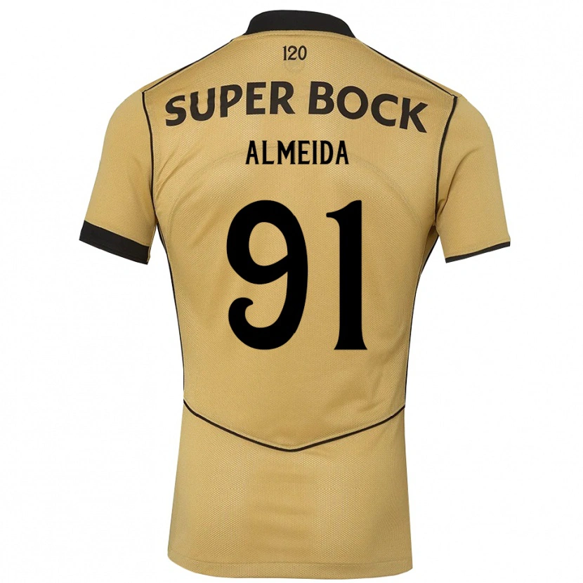 Danxen Dámské Miguel Almeida #91 Zlatavě Rudá Černá Daleko Hráčské Dresy 2026/27 Dres