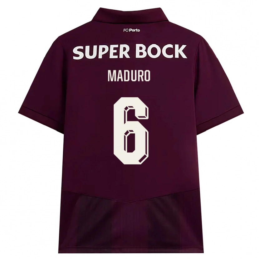 Danxen Dámské Henrique Maduro #6 Vínově Červená Bílá Daleko Hráčské Dresy 2026/27 Dres