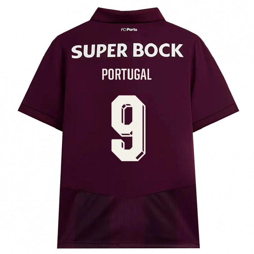 Danxen Dámské Tiago Portugal #9 Vínově Červená Bílá Daleko Hráčské Dresy 2026/27 Dres