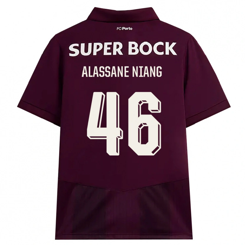 Danxen Dámské Mame Alassane Niang #46 Vínově Červená Bílá Daleko Hráčské Dresy 2026/27 Dres