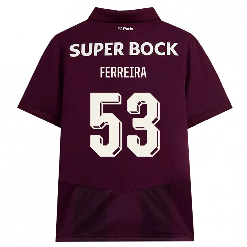 Danxen Dámské Eduardo Ferreira #53 Vínově Červená Bílá Daleko Hráčské Dresy 2026/27 Dres