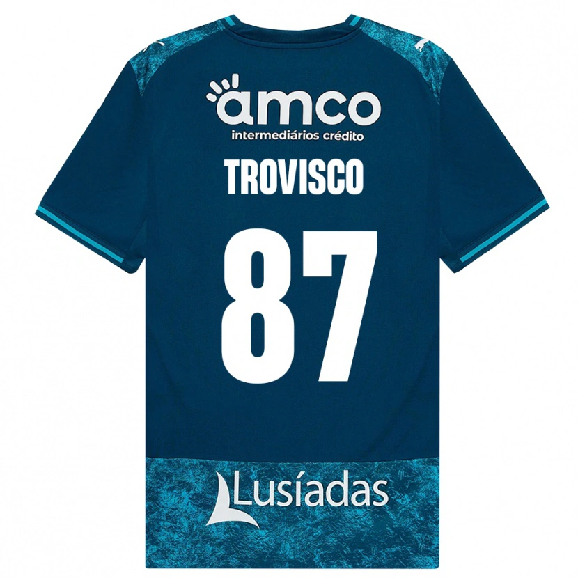Danxen Dámské João Trovisco #87 Tmavě Břidlicově Šedá Středně Tyrkysová Daleko Hráčské Dresy 2026/27 Dres