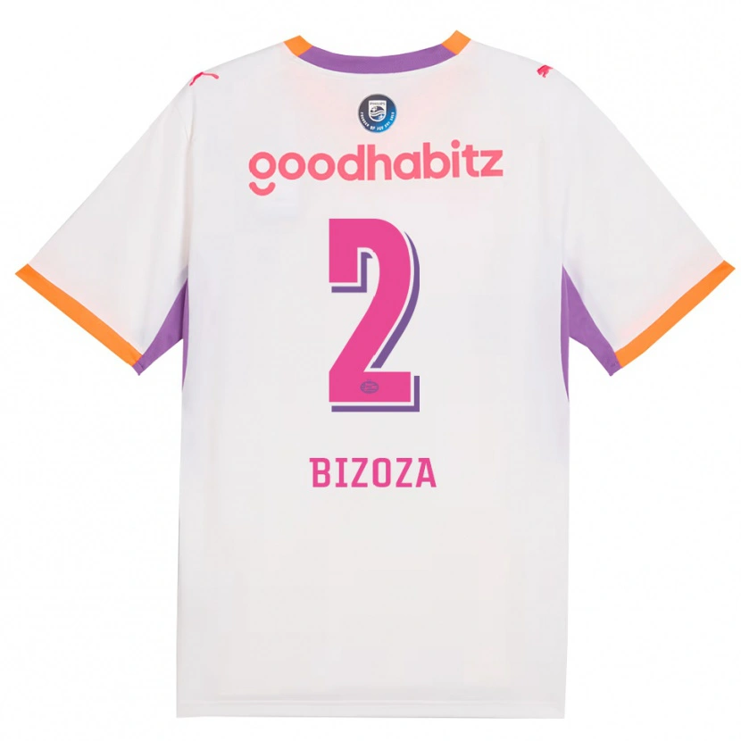 Danxen Dámské Kevin Bizoza #2 Bílá Fialová Oranžová Daleko Hráčské Dresy 2026/27 Dres