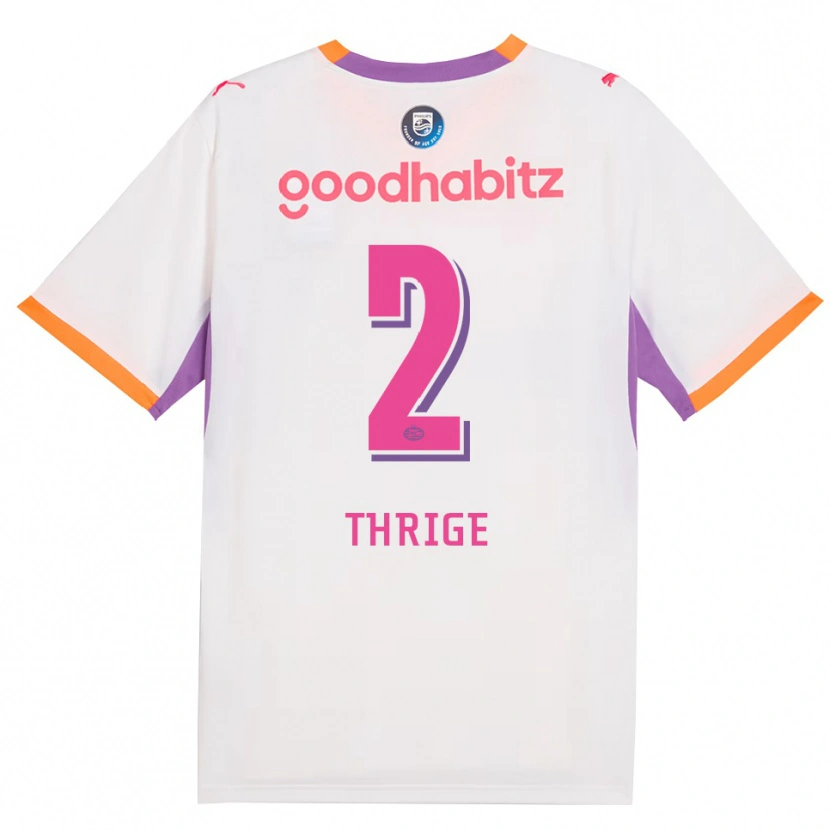 Danxen Dámské Sara Thrige #2 Bílá Fialová Oranžová Daleko Hráčské Dresy 2026/27 Dres