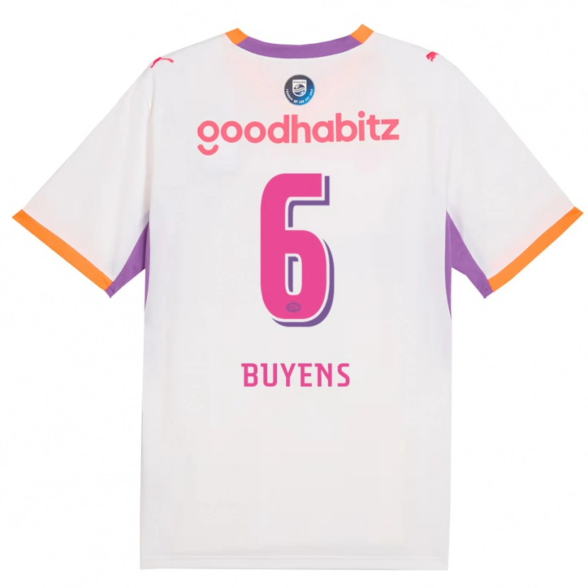 Danxen Dámské Mathieu Buyens #6 Bílá Fialová Oranžová Daleko Hráčské Dresy 2026/27 Dres