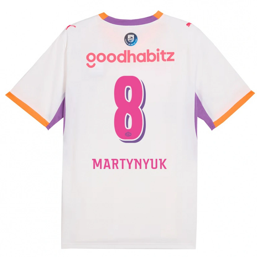 Danxen Dámské Anton Martynyuk #8 Bílá Fialová Oranžová Daleko Hráčské Dresy 2026/27 Dres