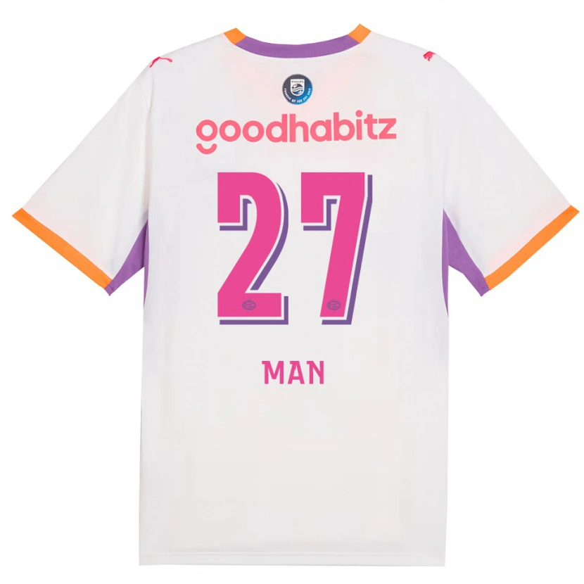 Danxen Dámské Dennis Man #27 Bílá Fialová Oranžová Daleko Hráčské Dresy 2026/27 Dres