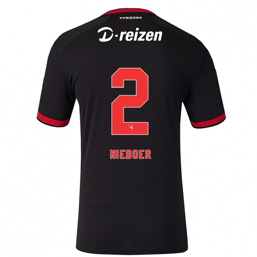 Danxen Dámské Oliver Nieboer #2 Červená Bílá Černá Daleko Hráčské Dresy 2026/27 Dres