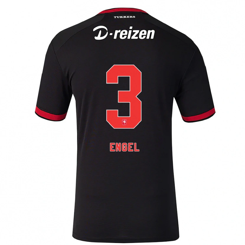 Danxen Dámské Daan Engel #3 Červená Bílá Černá Daleko Hráčské Dresy 2026/27 Dres