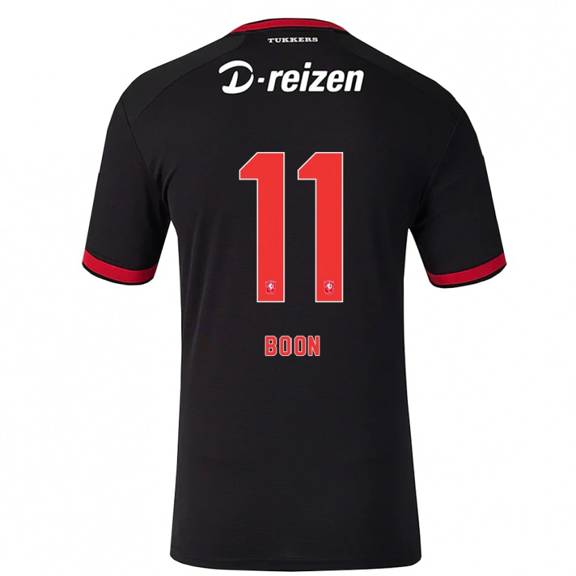 Danxen Dámské Damian Boon #11 Červená Bílá Černá Daleko Hráčské Dresy 2026/27 Dres