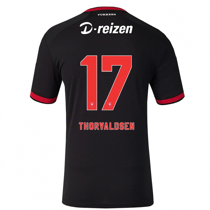 Danxen Dámské Filip Thorvaldsen #17 Červená Bílá Černá Daleko Hráčské Dresy 2026/27 Dres