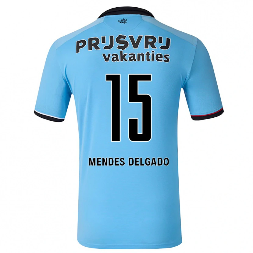 Danxen Dámské Jayden Mendes Delgado #15 Nebeská Modř Černá Červená Daleko Hráčské Dresy 2026/27 Dres
