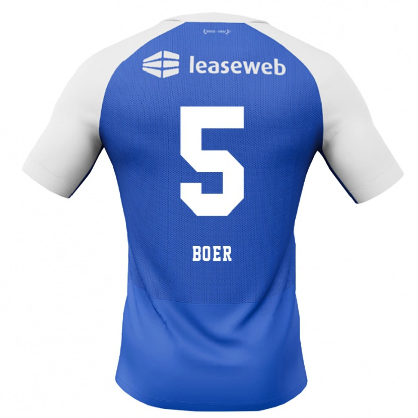 Danxen Dámské Lars Boer #5 Modrá Chodníčková Červená Bílá Daleko Hráčské Dresy 2026/27 Dres