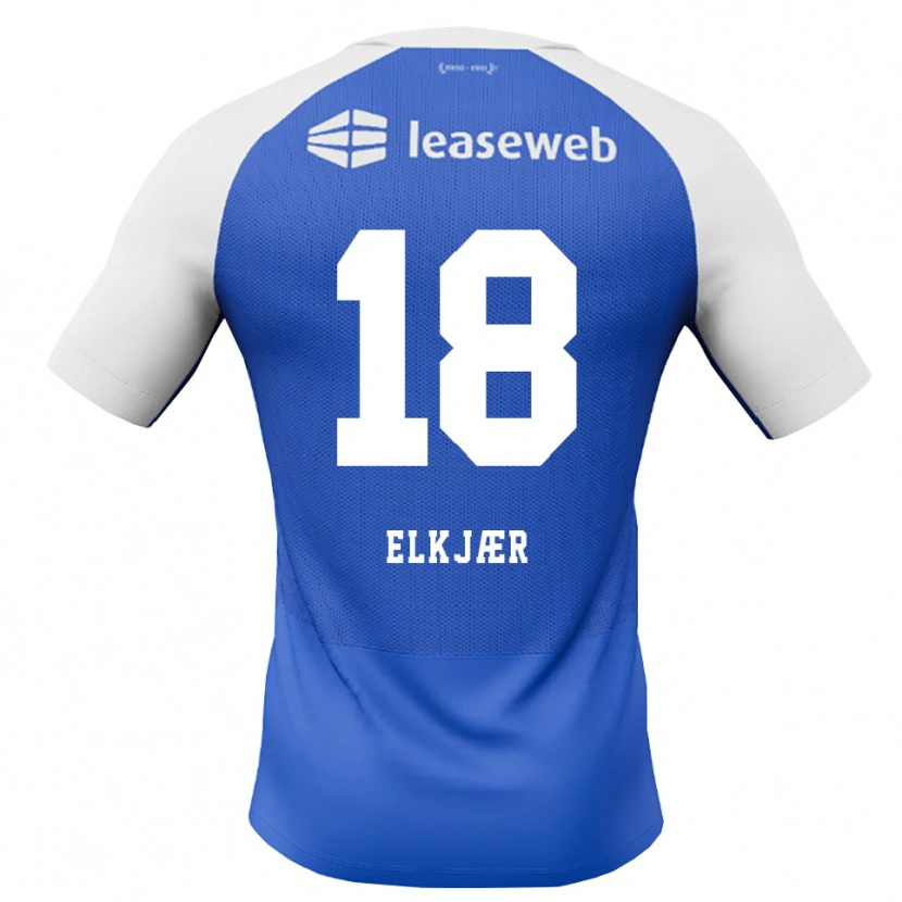 Danxen Dámské Frej Elkjær #18 Modrá Chodníčková Červená Bílá Daleko Hráčské Dresy 2026/27 Dres