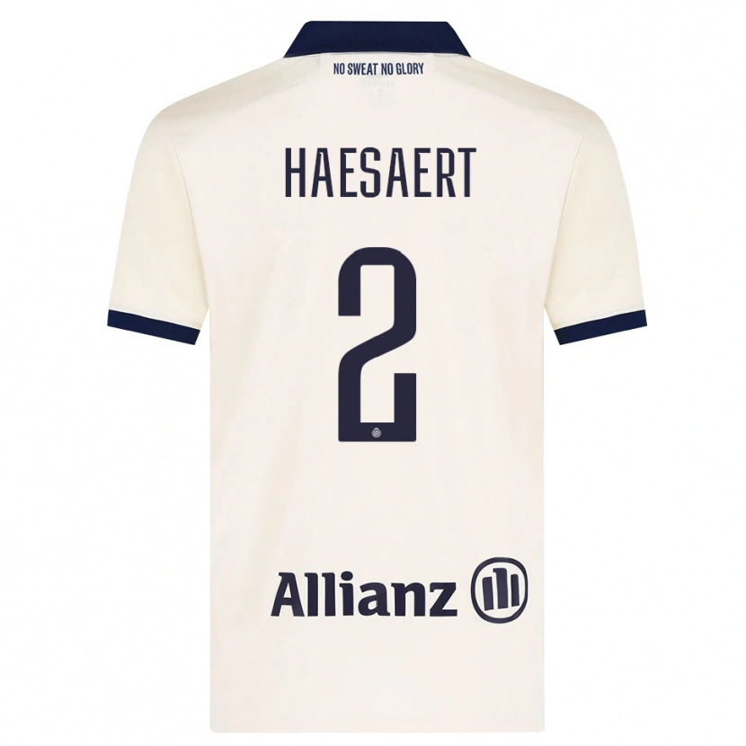 Danxen Dámské Mateo Haesaert #2 Béžová Černá Daleko Hráčské Dresy 2026/27 Dres