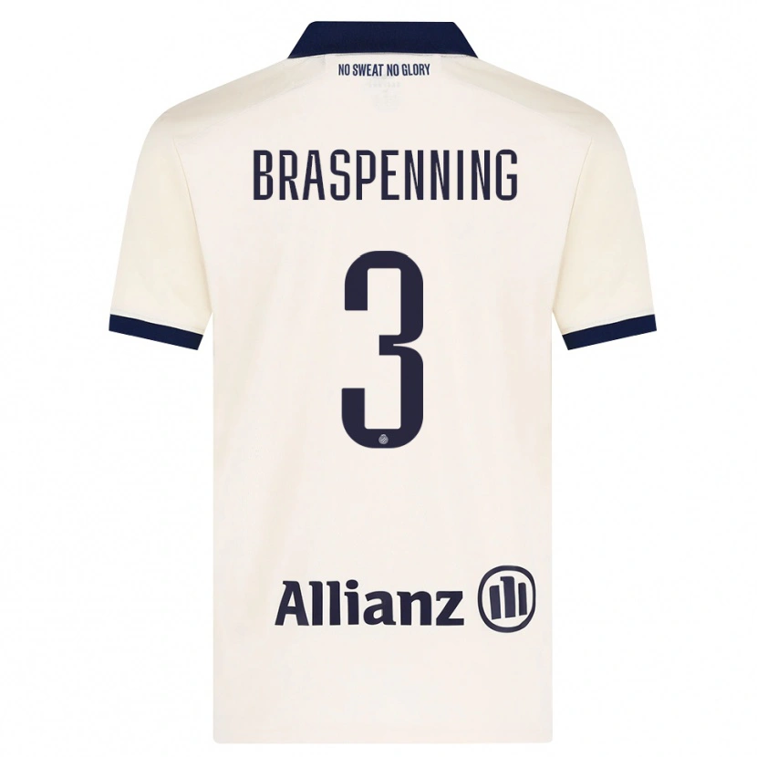 Danxen Dámské Daan Braspenning #3 Béžová Černá Daleko Hráčské Dresy 2026/27 Dres