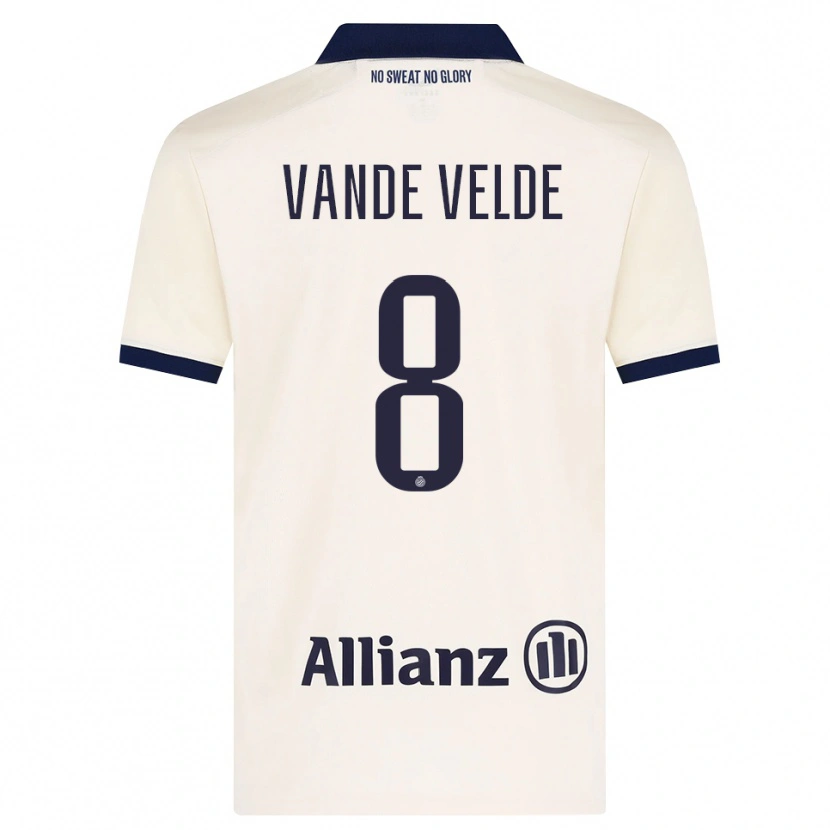 Danxen Dámské Chloé Vande Velde #8 Béžová Černá Daleko Hráčské Dresy 2026/27 Dres