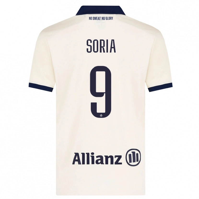 Danxen Dámské Matteo Soria #9 Béžová Černá Daleko Hráčské Dresy 2026/27 Dres