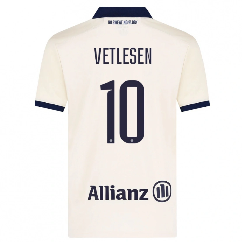 Danxen Dámské Hugo Vetlesen #10 Béžová Černá Daleko Hráčské Dresy 2026/27 Dres