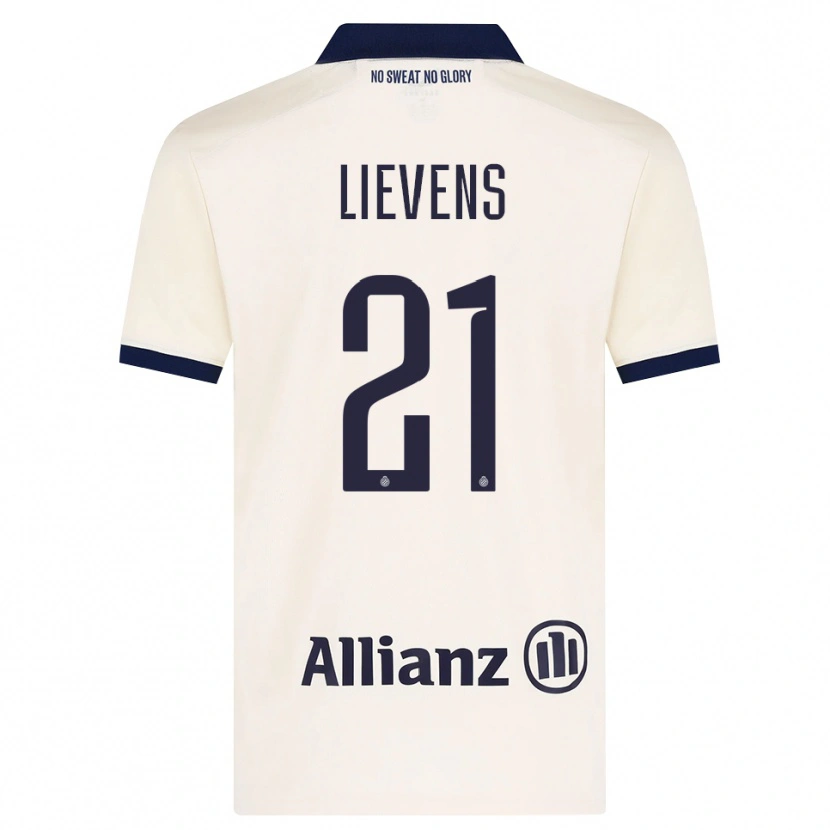 Danxen Dámské Caitlin Lievens #21 Béžová Černá Daleko Hráčské Dresy 2026/27 Dres