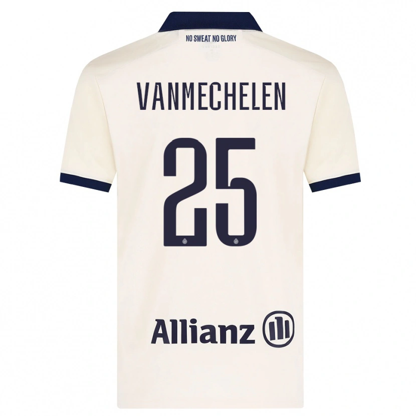 Danxen Dámské Davinia Vanmechelen #25 Béžová Černá Daleko Hráčské Dresy 2026/27 Dres