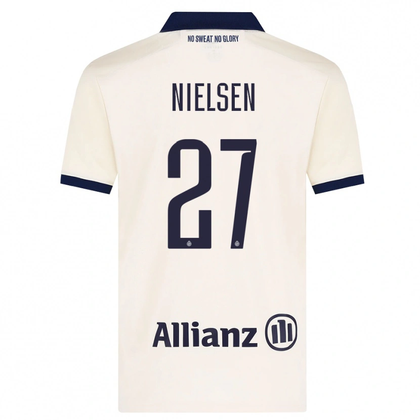 Danxen Dámské Casper Nielsen #27 Béžová Černá Daleko Hráčské Dresy 2026/27 Dres