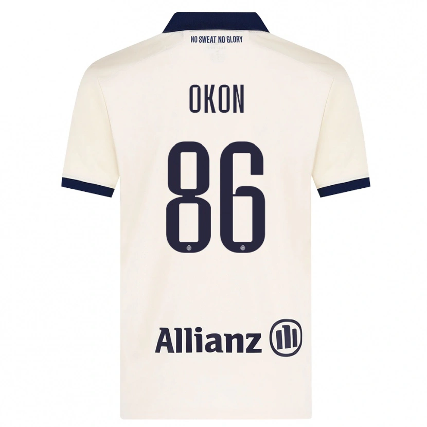 Danxen Dámské Gianluca Okon-Engstler #86 Béžová Černá Daleko Hráčské Dresy 2026/27 Dres