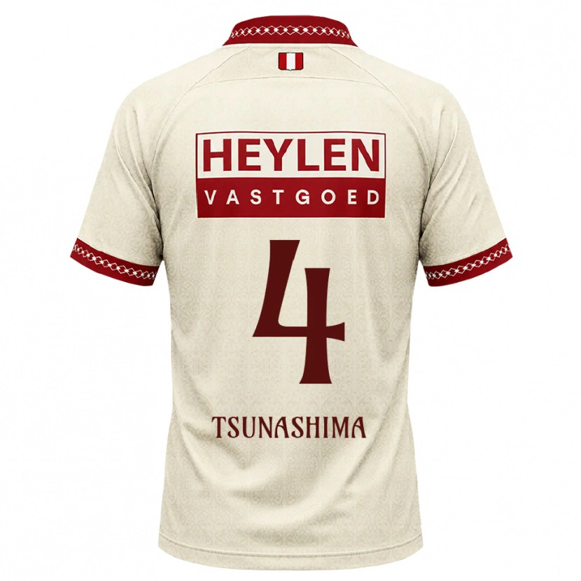 Danxen Dámské Yuto Tsunashima #4 Béžová Červená Daleko Hráčské Dresy 2026/27 Dres