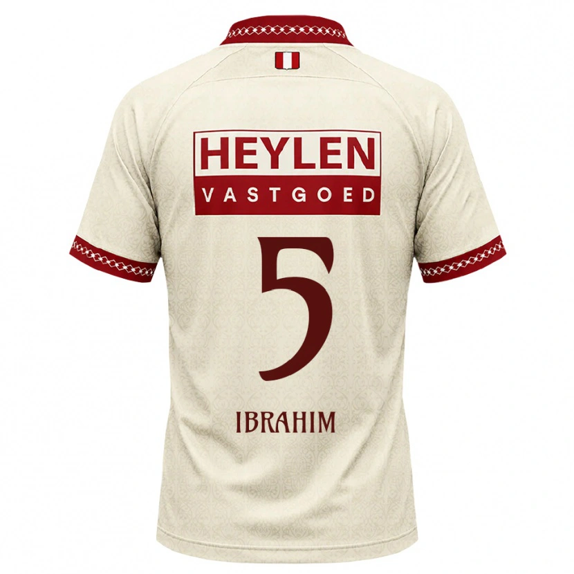 Danxen Dámské Ilias Ibrahim #5 Béžová Červená Daleko Hráčské Dresy 2026/27 Dres