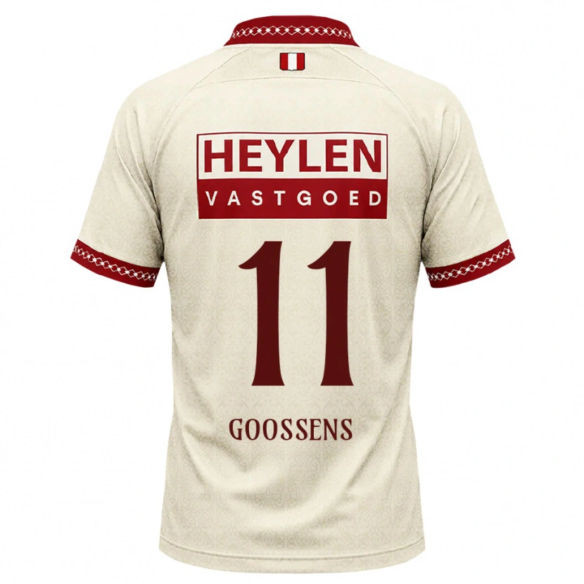 Danxen Dámské Mattias Goossens #11 Béžová Červená Daleko Hráčské Dresy 2026/27 Dres