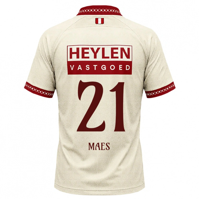 Danxen Dámské Noa Maes #21 Béžová Červená Daleko Hráčské Dresy 2026/27 Dres