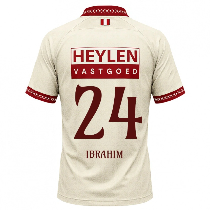 Danxen Dámské Aaron Ibrahim #24 Béžová Červená Daleko Hráčské Dresy 2026/27 Dres