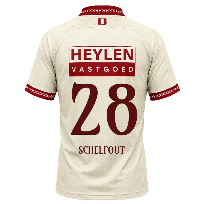 Danxen Dámské Luca Schelfhout #28 Béžová Červená Daleko Hráčské Dresy 2026/27 Dres