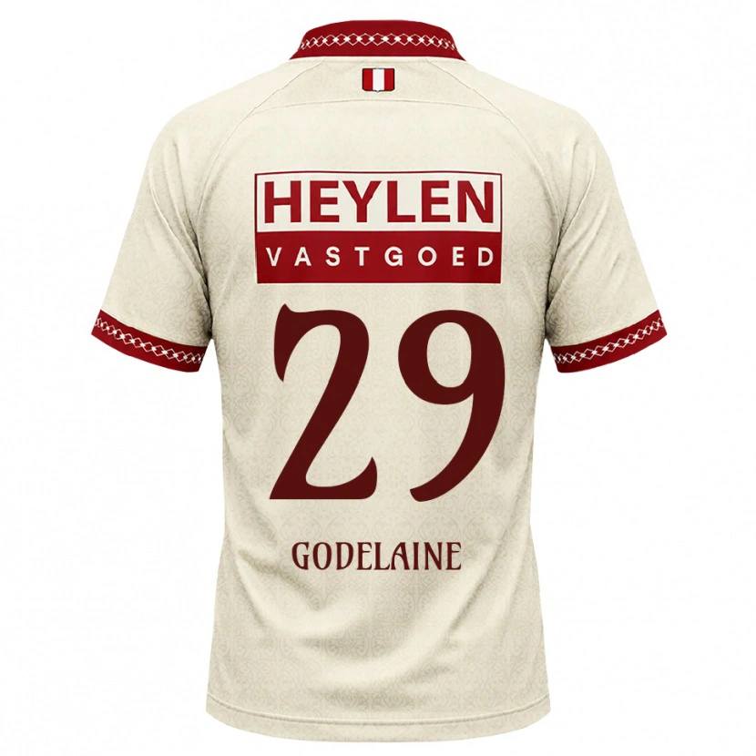 Danxen Dámské Jeff Godelaine #29 Béžová Červená Daleko Hráčské Dresy 2026/27 Dres