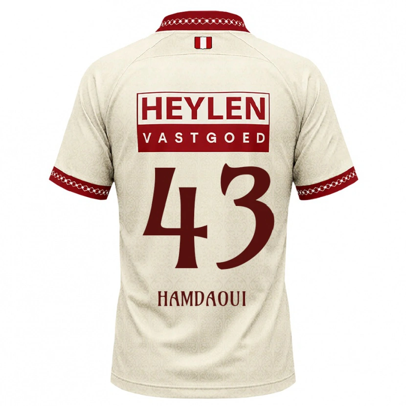 Danxen Dámské Youssef Hamdaoui #43 Béžová Červená Daleko Hráčské Dresy 2026/27 Dres
