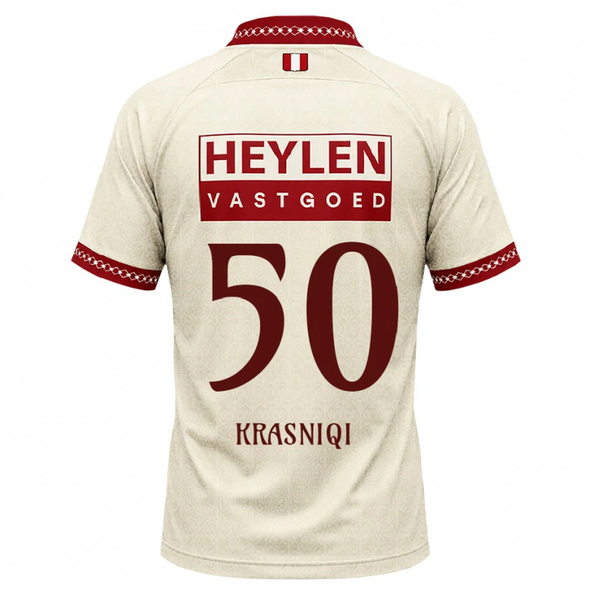 Danxen Dámské Laurit Krasniqi #50 Béžová Červená Daleko Hráčské Dresy 2026/27 Dres
