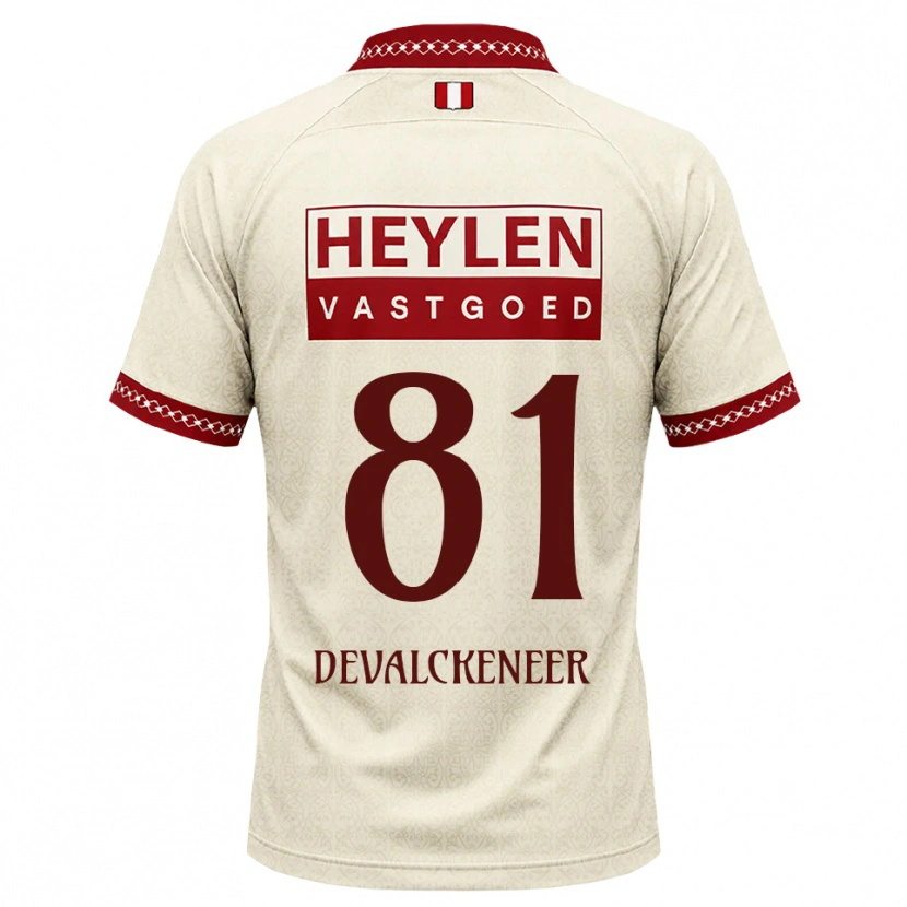 Danxen Dámské Niels Devalckeneer #81 Béžová Červená Daleko Hráčské Dresy 2026/27 Dres