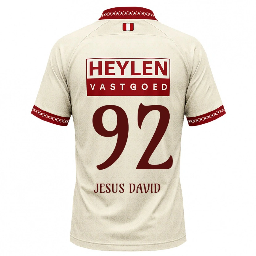 Danxen Dámské Gabriel Jesus David #92 Béžová Červená Daleko Hráčské Dresy 2026/27 Dres