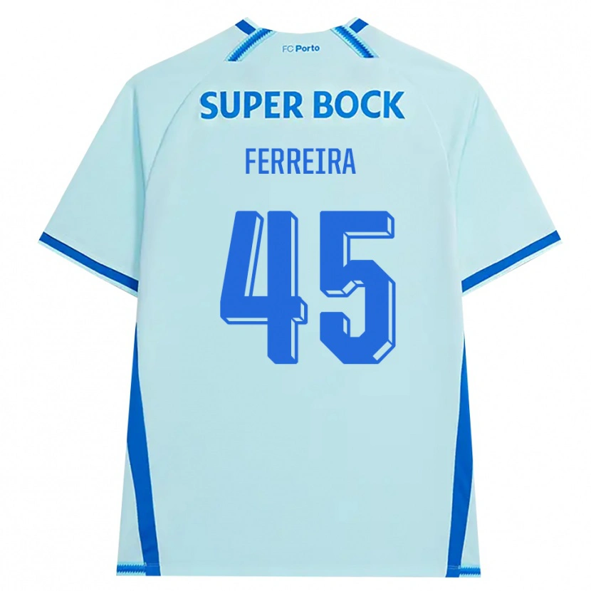 Danxen Dámské Tiago Ferreira #45 Světle Tyrkysová Modrá Třetí Hráčské Dresy 2026/27 Dres